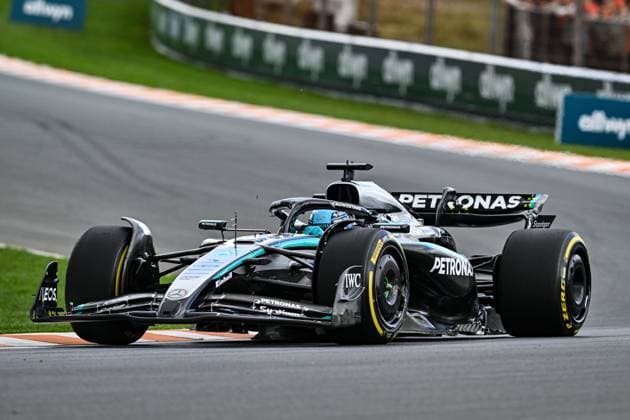 30th August 2025; Circuit Zandvoort, Zandvoort, North Holland, Netherlands; Formula 1 Heineken Dutch Grand Prix 2025 ; Qualification Day; George Russell (GBR) in the F1 W16 of Mercedes-AMG Petronas F1 Team during free practice  GodfreyxPitt