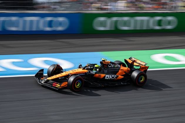 30th August 2025; Circuit Zandvoort, Zandvoort, North Holland, Netherlands; Formula 1 Heineken Dutch Grand Prix 2025 ; Qualification Day; Lando Norris (GBR) in the MCL39 of McLaren F1 Team during free practice  GodfreyxPitt