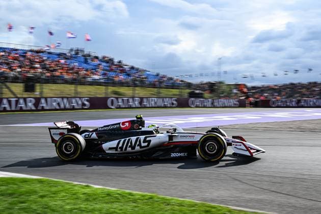 30th August 2025; Circuit Zandvoort, Zandvoort, North Holland, Netherlands; Formula 1 Heineken Dutch Grand Prix 2025 ; Qualification Day; Oliver Bearman (GBR) in the VF-25 of MoneyGram Haas F1 Team during free practice  GodfreyxPitt