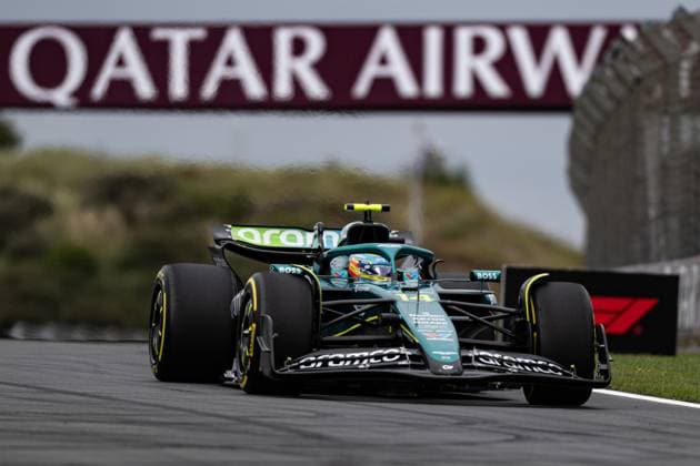 30th August 2025; Circuit Zandvoort, Zandvoort, North Holland, Netherlands; Formula 1 Heineken Dutch Grand Prix 2025 ; Qualification Day; Fernando Alonso (ESP) in the AMR25 of Aston Martin Aramco F1 Team during free practice  GodfreyxPitt