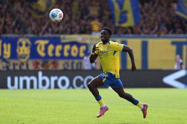 Braunschweig vs Bielefeld, 2 BL Braunschweig, 30 08 2025, FOOTBALL Eintracht Braunschweig vs Arminia Bielefeld, 2 BL, Season 2025 26 Christian Conteh Eintracht Braunschweig Braunschweig