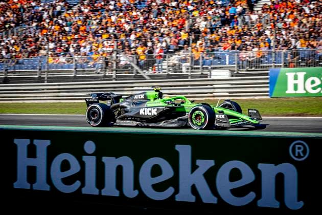 Formule 1 driver Gabriel Bortoleto of Kick Sauber during the match Formula 1 Zandvoort saturday 2025, free practice and qualification at the Formula 1 circuit Zandvoort for the Formula One Zandvoort saturday 2025 season 2025 2026 in ZANDVOORT, Netherlands on 30 august 2025, photo by Marcel van Dorst EYE4images DeFodi Images