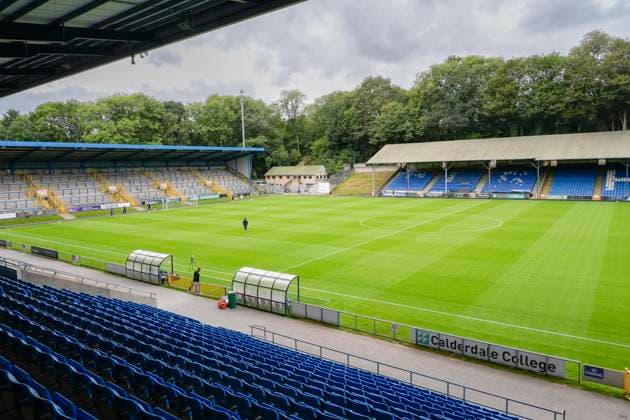 FC Halifax Town v Yeovil Town, Halifax, UK - 30 Aug 2025 A general view of The Shay Stadium, home of FC Halifax Town before the Enterprise National League game between FC Halifax Town and Yeovil Town at The Shay Stadium, Halifax on 30th August 2025 - Halifax Shay Stadium Yorkshire England Copyright: xStevexFlynn PPAUKx PPA-208847