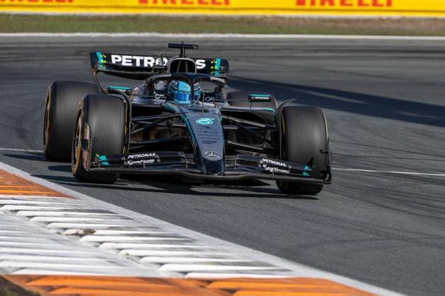 George Russell 63, Mercedes AMG Petronas F1 Team, Free Practice, Dutch Grand Prix, Motorsport, Men, Formula 1, 30 08 2025 Zandvoort Netherlands Netherlands Copyright: xkolbert-press MartinxWdziecznyx