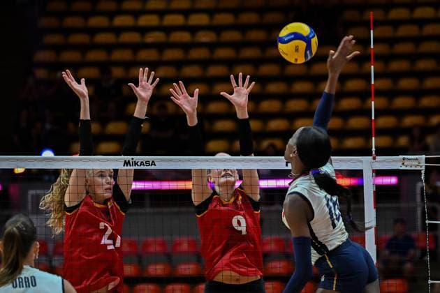 Italy v Germany - FIVB Women’s World Volleyball Championship BANGKOK, THAILAND - AUGUST 30: Paola Ogechi Egonu (18) of Italy in action during FIVB Women’s World Volleyball Championship match between Italy and Germany at Huamark Indoor Stadium in Bangkok, Thailand on August 30, 2025. Mustafa Hatipoglu Anadolu Banghok Thailand. Editorial use only. Please get in touch for any other usage.  Copyright: x2025xAnadoluxMustafaxHatipoglux
