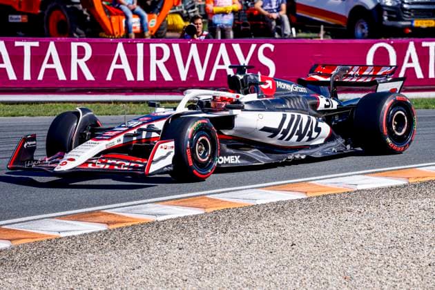 Esteban Ocon of France and Haas F1 Team competing in the Qualification of the Formula 1 Heineken Dutch Grand Prix 2025 on Day 2 at Circuit Zandvoort on August 30, 2025 in Zandvoort, Netherlands Photo by Marcel ter Bals DeFodi Images