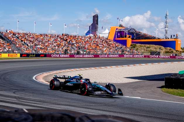 Andrea Kimi Antonelli of Italy and Mercedes AMG Petronas F1 Team competing in the Qualification of the Formula 1 Heineken Dutch Grand Prix 2025 on Day 2 at Circuit Zandvoort on August 30, 2025 in Zandvoort, Netherlands Photo by Marcel ter Bals DeFodi Images