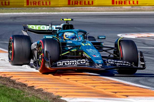 Fernando Alonso of Spain and Aston Martin F1 Team competing in the Qualification of the Formula 1 Heineken Dutch Grand Prix 2025 on Day 2 at Circuit Zandvoort on August 30, 2025 in Zandvoort, Netherlands Photo by Marcel ter Bals DeFodi Images