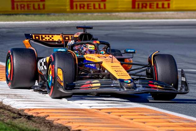 Oscar Piastri of Australia and McLaren F1 Team competing in the Qualification of the Formula 1 Heineken Dutch Grand Prix 2025 on Day 2 at Circuit Zandvoort on August 30, 2025 in Zandvoort, Netherlands Photo by Marcel ter Bals DeFodi Images