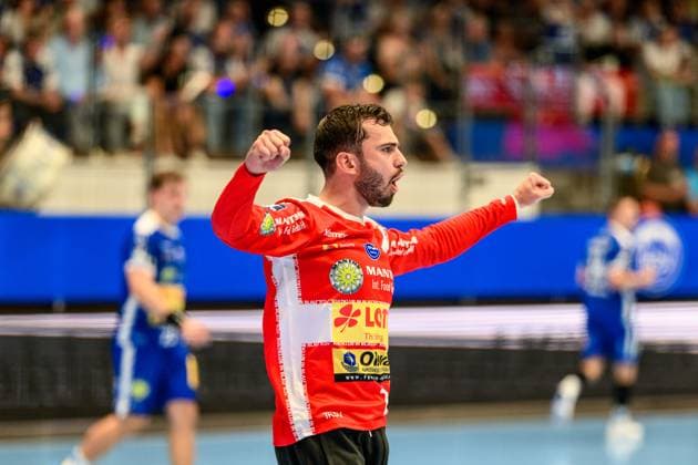 Matija, Spikic TW, ThSV Eisenach, 1 GER, Thuringia, ThSV Eisenach vs SC DHfK Leipzig, East derby, derby, season opener, season start, 1 Daikin Handballbundesliga, Handball, 1 Matchday, Season 2025 2026, 16 00 hrs, 30 08 2025 GER, Thuringia, ThSV Eisenach vs SC DHfK Leipzig, East derby, derby, season opener, start of season, 1 Daikin Handball Bundesliga, handball, 1 matchday, 2025 2026 season, 4 Copyright: xEibner-Pressefoto MartinxHerbstx EP_MHT