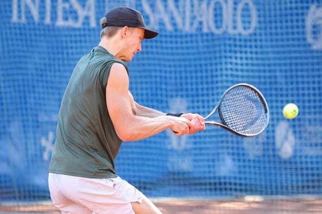 Johannes Ingildsen (DEN) during ATP, Tennis Herren Como Lake Challenger 2025, International Tennis match in Como, Italy, August 29 2025  Copyright: xRobertaxCorradin IPAxSportx xipa-agency.netx xx IPA_63666717 IPA_Agency_IPA63666717