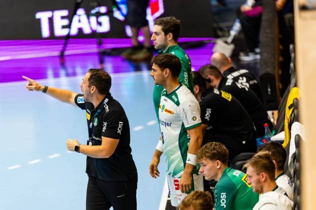 30 08 2025, GER, Handball, Men, Season 25 26, Daikin 1 Bl, 1 Matchday ThSV Eisenach SC DHfK Leipzig Raul Alonso SC DHfK Leipzig 99817 Eisenach Werner Assmann Halle Am Sportp Thueringen Germany