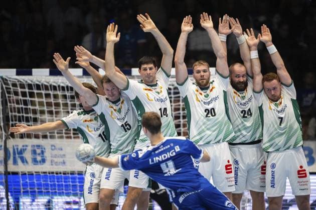 DAIKIN HBL HANDBALL MEN 1 BL 1 GAME DAY THSV EISENACH SC DHFK LEIPZIG FOR EDITORIAL PURPOSES ONLY EDITORIAL USE ONLY p 30 08 2025 Eisenach DAIKIN HBL Handball 1 Bundesliga Herren Saison 2025 2026 1 Spieltag Werner Assmann Halle ThSV Eisenach SC DHfK Leipzig im Foto Max Beneke 9 ThSV Eisenach gegen die Leipziger Mauer Germany Thüringen Eisenach Copyright SaschaxFromm Copyright: SaschaxFromm doc826cj430yaho9brh3ww ,EDITORIAL USE ONLY Copyright: SaschaxFromm