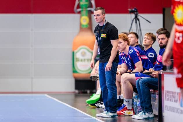 Julian Bauer TSV Bayer Dormagen, Coach GER, TuS N Luebbecke vs TSV Bayer Dormagen, Handball, 2 Bundesliga, 1 Matchday, Season 2025 2026, 30 08 2025 GER, TuS N Luebbecke vs TSV Bayer Dormagen, Handball, 2 Bundesliga, 1 Matchday, Season 2025 2026, 30 08 2025 Luebbecke Copyright: xEibner-Pressefoto JanxRollingerx EP_JSK