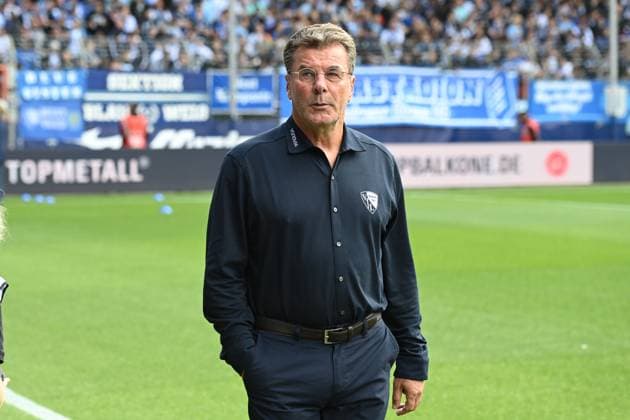 Coach Dieter HECKING BO Soccer 2 Bundesliga, 4 Spieltag, matchday 4, VfL Bochum BO SC Preussen Muenster MS am 30 08 2025, Vonovia Ruhrstadion Bochum Germany DFL regulations prohibit any use of photographs as image sequences and or quasi video Â