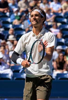 August 30, 2025, Flushing Meadows, New York, USA: Lorenzo Musetti cheers a win during a match against Flavio Cobolli on Day 7 of the 2025 US Open at USTA Billie Jean King National Tennis Center on Saturday August 30, 2025 in the Flushing neighborhood of the Queens borough of New York City. JAVIER ROJAS PI Flushing Meadows USA - ZUMAp124 20250830_zaa_p124_018 Copyright: xJavierxRojasx