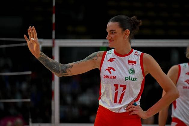Poland v Belgium - FIVB Women’s World Volleyball Championship BANGKOK, THAILAND - AUGUST 30: Malwina Smarzek (17) of Poland gestures during the FIVB Women s World Volleyball Championship match between Poland and Belgium at Huamark Indoor Stadium in Bangkok, Thailand on August 30, 2025. Mustafa Hatipoglu Anadolu Banghok Thailand. Editorial use only. Please get in touch for any other usage.  Copyright: x2025xAnadoluxMustafaxHatipoglux