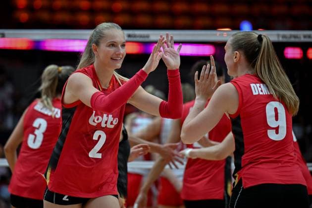 Poland v Belgium - FIVB Women’s World Volleyball Championship BANGKOK, THAILAND - AUGUST 30: Players of Poland celebrate during the FIVB Women s World Volleyball Championship match between Poland and Belgium at Huamark Indoor Stadium in Bangkok, Thailand on August 30, 2025. Mustafa Hatipoglu Anadolu Banghok Thailand. Editorial use only. Please get in touch for any other usage.  Copyright: x2025xAnadoluxMustafaxHatipoglux