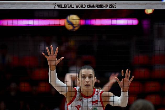 Poland v Belgium - FIVB Women’s World Volleyball Championship BANGKOK, THAILAND - AUGUST 30: Paulina Damaske (24) of Poland in action during the FIVB Women s World Volleyball Championship match between Poland and Belgium at Huamark Indoor Stadium in Bangkok, Thailand on August 30, 2025. Mustafa Hatipoglu Anadolu Banghok Thailand. Editorial use only. Please get in touch for any other usage.  Copyright: x2025xAnadoluxMustafaxHatipoglux