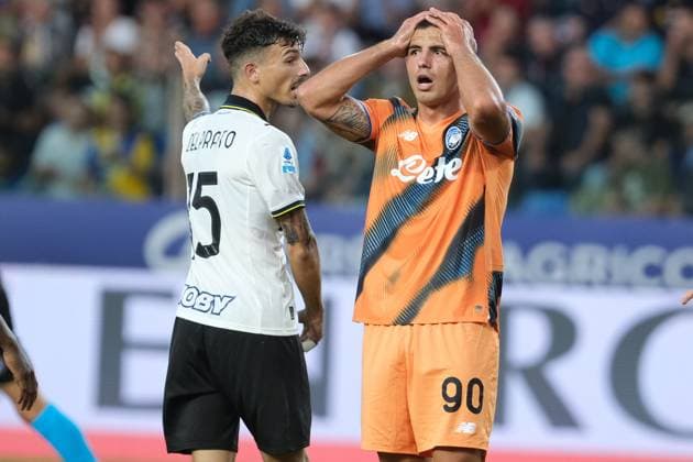 Disappointment of Nikola Krstovic of Atalanta BC 1907 during the soccer match between Parma Calcio 1913 and Atalanta BC 1907, MD2 of Serie A Enilive Italian soccer championship 2025 2026 at Ennio Tardini Stadium on August 30, 2025, Parma, Italy.  Copyright: xRobertoxTommasini IPAxSportx xipa-agency.netx xx IPA_63680387 IPA_Agency_IPA63680387