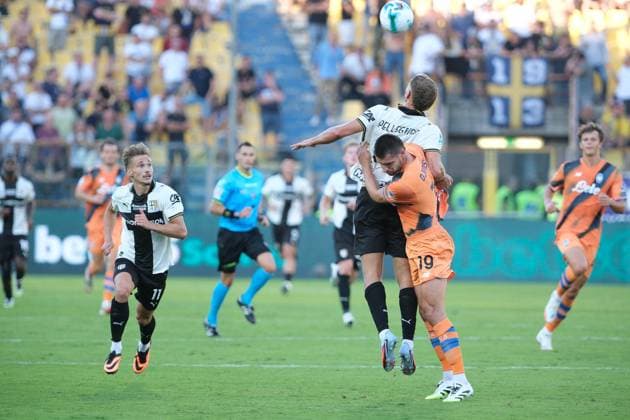 CALCIO - Serie A - Parma Calcio vs Atalanta BC Mateo Pellegrino of Parma Calcio 1913 during the soccer match between Parma Calcio 1913 and Atalanta BC 1907, MD2 of Serie A Enilive Italian soccer championship 2025 2026 at Ennio Tardini Stadium on August 30, 2025, Parma, Italy. Parma Italy  Copyright: xIPAxSport ABACAx