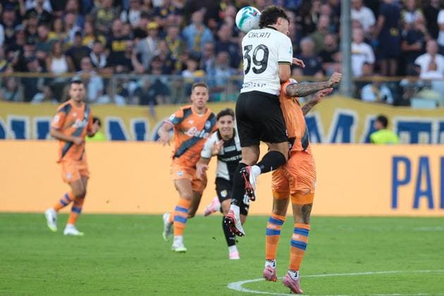 CALCIO - Serie A - Parma Calcio vs Atalanta BC Alessandro Circati of Parma Calcio 1913 during the soccer match between Parma Calcio 1913 and Atalanta BC 1907, MD2 of Serie A Enilive Italian soccer championship 2025 2026 at Ennio Tardini Stadium on August 30, 2025, Parma, Italy. Parma Italy  Copyright: xIPAxSport ABACAx