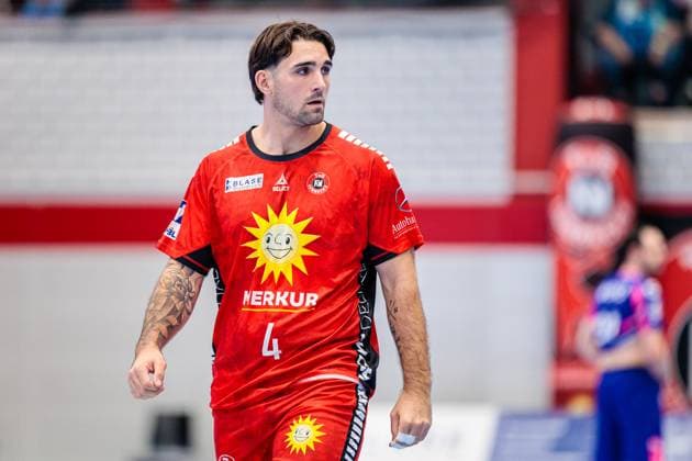 Max Santos TuS N Luebbecke, 04 GER, TuS N Luebbecke vs TSV Bayer Dormagen, Handball, 2 Bundesliga, 1 Matchday, Season 2025 2026, 30 08 2025 GER, TuS N Luebbecke vs TSV Bayer Dormagen, Handball, 2 Bundesliga, 1 Matchday, Season 2025 2026, 30 08 2025 Luebbecke Copyright: xEibner-Pressefoto JanxRollingerx EP_JSK