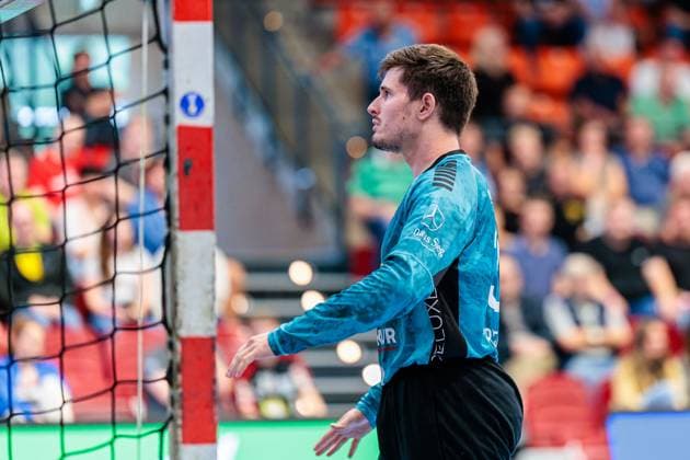 Leon Grabenstein TuS N Luebbecke, 32 GER, TuS N Luebbecke vs TSV Bayer Dormagen, Handball, 2 Bundesliga, 1 Matchday, Season 2025 2026, 30 08 2025 GER, TuS N Luebbecke vs TSV Bayer Dormagen, Handball, 2 Bundesliga, 1 Matchday, Season 2025 2026, 30 08 2025 Luebbecke Copyright: xEibner-Pressefoto JanxRollingerx EP_JSK
