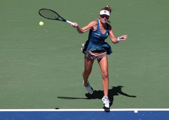 Magdalena Frech, from above, US Open Championships 2023, USTA Billie Jean King National Tennis Center, Flushing Meadows, New York, USA Copyright: xJuergenxHasenkopfx
