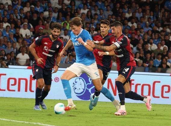Serie A Football Championship Match - 2025 26 Napoli vs Cagliari During the football match of 30 08 2025, valid for the Italian Serie A championship - 2025 26 in Naples at the Diego Armando Maradona Stadium between SSC Napoli vs FC Cagliari In the photo: Scott McTominay of SSC Napoli NAPOLI Stadium Diego Armando Maradona CAMPANIA ITALIA Copyright: xFABIOxSASSOxFabioxSassox napoli cagliari2025_08_30Fabio Sasso0846