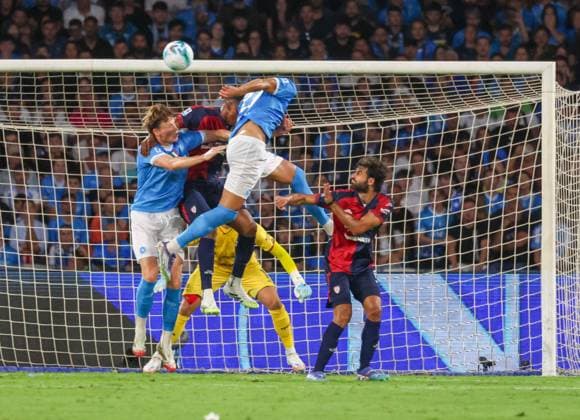 August 30, 2025, Napoli, Campania, ITALIA: During the football match of 30 08 2025, valid for the Italian Serie A championship - 2025 26 in Naples at the Diego Armando Maradona Stadium between SSC Napoli vs FC Cagliari.In the photo: Lorenzo Lucca of SSC Napoli Napoli ITALIA - ZUMAs236 20250830_aap_s236_062 Copyright: xFabioxSassox