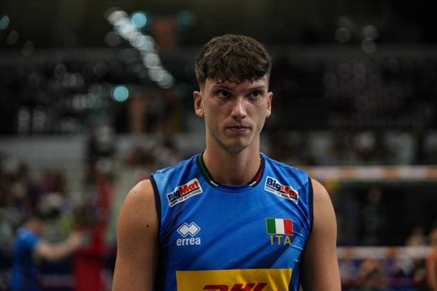 Porro Luca (ITA) in action during 2025 FIPAV Cup Men - Italy vs Germany, International volleyball match in Turin, Italy, August 30 2025  Copyright: xSilvanoxMarcoxCesario IPAxSportx xipa-agency.netx xx IPA_63694600 IPA_Agency_IPA63694600
