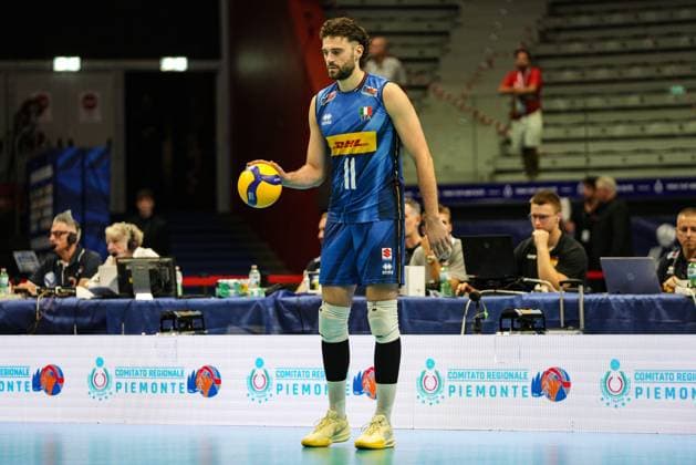 Rychlicki Kamil (ITA) in action during 2025 FIPAV Cup Men - Italy vs Germany, International volleyball match in Turin, Italy, August 30 2025  Copyright: xSilvanoxMarcoxCesario IPAxSportx xipa-agency.netx xx IPA_63694676 IPA_Agency_IPA63694676