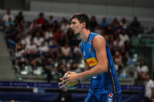 Michieletto Alessandro (ITA) in action during 2025 FIPAV Cup Men - Italy vs Germany, International volleyball match in Turin, Italy, August 30 2025  Copyright: xSilvanoxMarcoxCesario IPAxSportx xipa-agency.netx xx IPA_63694684 IPA_Agency_IPA63694684