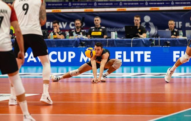 Balaso Fabio (ITA) in action during 2025 FIPAV Cup Men - Italy vs Germany, International volleyball match in Turin, Italy, August 30 2025  Copyright: xSilvanoxMarcoxCesario IPAxSportx xipa-agency.netx xx IPA_63694692 IPA_Agency_IPA63694692