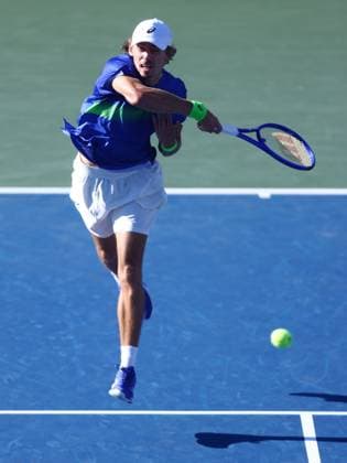 2025 US Open Tennis Championships, Day Seven, Billy Jean-King Tennis Centre, Flushing Meadows, New York, USA, 30 08 2025 Alex de Minaur (AUS) in action during his third round match against Daniel Altmaier (GER) in the 2025 US Open at Flushing Meadows New York Billy Jean King Tennis Centre, Flushing Meadows New York USA Copyright: xMarkxGreenwoodx