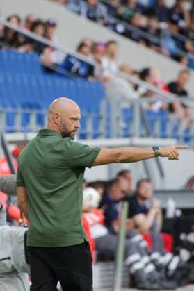 30 08 2025, xgrfx, Football DFB Supercup Women 2025, FC Bayern Munich VfL Wolfsburg v l Stephan Lerch VfL Wolfsburg DFL DFB REGULATIONS PROHIBIT ANY USE OF PHOTOGRAPHS as IMAGE SEQUENCES and or QUASI VIDEO Karlsruhe