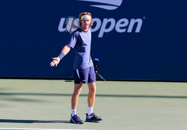 August 30, 2025, Flushing Meadows, New York, USA: Andrey Rublev reacts to a missed shot during a match against Coleman Wong on Day 7 of the 2025 US Open at USTA Billie Jean King National Tennis Center on Saturday August 30, 2025 in the Flushing neighborhood of the Queens borough of New York City. JAVIER ROJAS PI Flushing Meadows USA - ZUMAp124 20250830_zaa_p124_085 Copyright: xJavierxRojasx