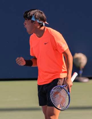 August 30, 2025, Flushing Meadows, New York, USA: Coleman Wong reacts after winning a game during a match against Andrey Rublev on Day 7 of the 2025 US Open at USTA Billie Jean King National Tennis Center on Saturday August 30, 2025 in the Flushing neighborhood of the Queens borough of New York City. JAVIER ROJAS PI Flushing Meadows USA - ZUMAp124 20250830_zaa_p124_076 Copyright: xJavierxRojasx