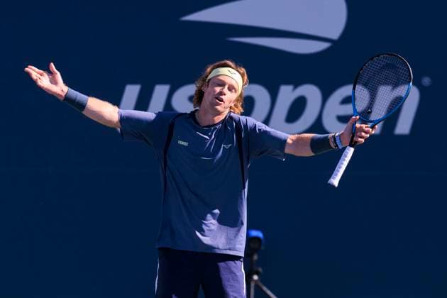 August 30, 2025, Flushing Meadows, New York, USA: Andrey Rublev reacts to a missed shot during a match against Coleman Wong on Day 7 of the 2025 US Open at USTA Billie Jean King National Tennis Center on Saturday August 30, 2025 in the Flushing neighborhood of the Queens borough of New York City. JAVIER ROJAS PI Flushing Meadows USA - ZUMAp124 20250830_zaa_p124_083 Copyright: xJavierxRojasx