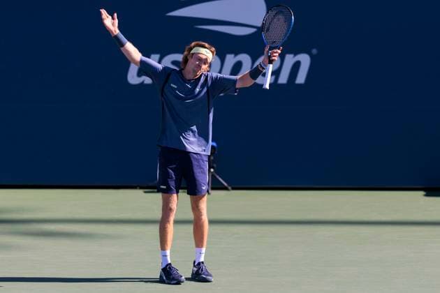 August 30, 2025, Flushing Meadows, New York, USA: Andrey Rublev reacts to a missed shot during a match against Coleman Wong on Day 7 of the 2025 US Open at USTA Billie Jean King National Tennis Center on Saturday August 30, 2025 in the Flushing neighborhood of the Queens borough of New York City. JAVIER ROJAS PI Flushing Meadows USA - ZUMAp124 20250830_zaa_p124_084 Copyright: xJavierxRojasx