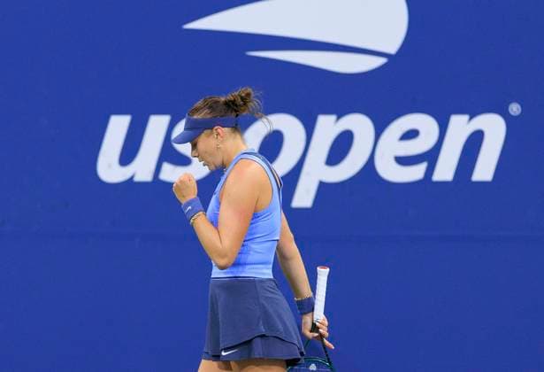 August 30, 2025, Flushing Meadows, New York, USA: Amanda Anisimova reacts after winning a game during a match against Jaqueline Cristian on Day 7 of the 2025 US Open at USTA Billie Jean King National Tennis Center on Saturday August 30, 2025 in the Flushing neighborhood of the Queens borough of New York City. JAVIER ROJAS PI Flushing Meadows USA - ZUMAp124 20250830_zaa_p124_117 Copyright: xJavierxRojasx