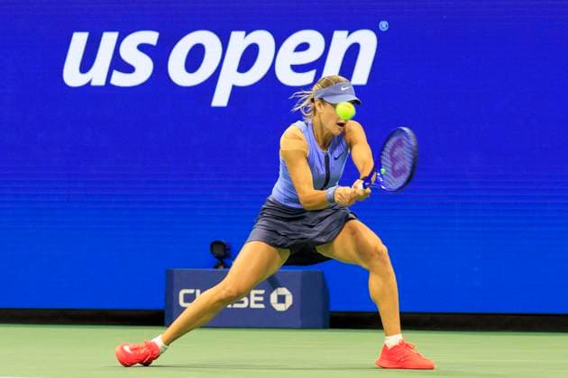 August 30, 2025, Flushing Meadows, New York, USA: Anna Kalinskaya hits a double backhand return during a match against Iga Swiatek on Day 7 of the 2025 US Open at USTA Billie Jean King National Tennis Center on Saturday August 30, 2025 in the Flushing neighborhood of the Queens borough of New York City. JAVIER ROJAS PI Flushing Meadows USA - ZUMAp124 20250830_zaa_p124_131 Copyright: xJavierxRojasx