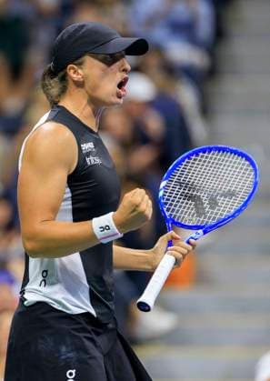 August 30, 2025, Flushing Meadows, New York, USA: Iga Swiatek reacts after winning her match match against Anna Kalinskaya on Day 7 of the 2025 US Open at USTA Billie Jean King National Tennis Center on Saturday August 30, 2025 in the Flushing neighborhood of the Queens borough of New York City. JAVIER ROJAS PI Flushing Meadows USA - ZUMAp124 20250830_zaa_p124_138 Copyright: xJavierxRojasx