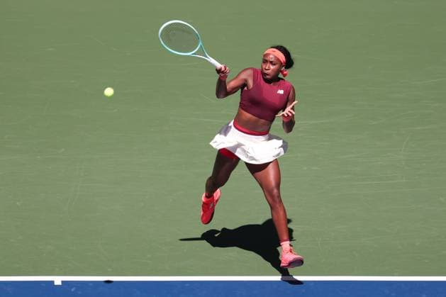 Coco Gauff, from above, US Open Championships 2023, USTA Billie Jean King National Tennis Center, Flushing Meadows, New York, USA Copyright: xJuergenxHasenkopfx