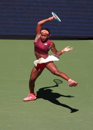 Coco Gauff, from above, US Open Championships 2023, USTA Billie Jean King National Tennis Center, Flushing Meadows, New York, USA Copyright: xJuergenxHasenkopfx