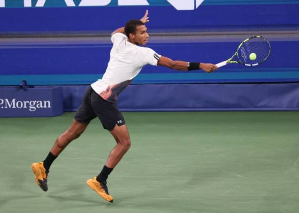 Felix Auger Aliassime CAN , US Open Championships 2023, USTA Billie Jean King National Tennis Center, Flushing Meadows, New York, USA Copyright: xJuergenxHasenkopfx