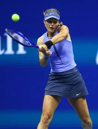 2025 US Open Tennis Championships, Day Seven, Billy Jean-King Tennis Centre, Flushing Meadows, New York, USA, 31 08 2025 Anna Kaliskaya in action during her third round match against Iga Swiatek (POL) in the 2025 US Open at Flushing Meadows New York Billy Jean King Tennis Centre, Flushing Meadows New York USA Copyright: xMarkxGreenwoodx