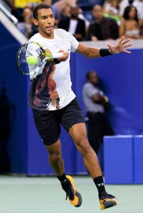 August 30, 2025, Flushing Meadows, New York, USA: Felix Auger-Aliassime hits a forehand during a match against Alexander Zverev on Day 7 of the 2025 US Open at USTA Billie Jean King National Tennis Center on Saturday August 30, 2025 in the Flushing neighborhood of the Queens borough of New York City. JAVIER ROJAS PI Flushing Meadows USA - ZUMAp124 20250830_zaa_p124_175 Copyright: xJavierxRojasx