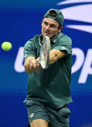 Tommy Paul of USA Vs Alexander Bublik of KAZ on Arthur Ashe Stadium on day 7 at the 2025 US Open Tennis Championship at the USTA Billie Jean King National Tennis Center in New York City on Saturday, August 30, 2025.  NYP20250830326 LARRYxMARANO